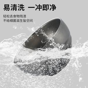 Stainless Steel Rice Bowl Round Solid Color Daily Use Hotel Dinnerware Set 515 - Product Image 5