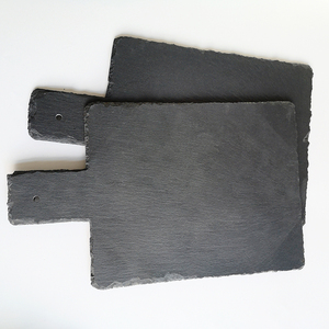 Noir <span class=keywords><strong>ardoise</strong></span> <span class=keywords><strong>plaque</strong></span> de service alimentaire, plaques de pierre dîner noir <span class=keywords><strong>ardoise</strong></span> avec poignées <span class=keywords><strong>pour</strong></span> le dîner - Product Image 2