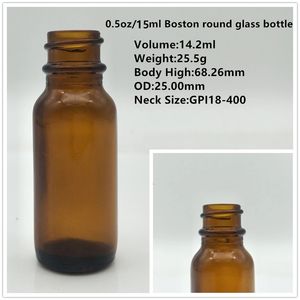 खाली जेनेरिक बोस्टन दौर 0.5oz 1oz 2oz 4oz 8oz एम्बर साफ नीले आवश्यक तेलों ग्लास ड्रॉपर की बोतलें - Product Image 4