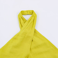 Robe Midi Chic et Tendance pour Femme PB&ZA Été 2026 – Nouvelle Collection, Sans Manches, Couleur Unie, Col Halter, Élégante, Simple, Dos Nu