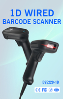 Lector de código de barras CCD 1D automático y escáner de código QR, escáner de código de barras de almacén con cable, interfaz USB, capacidad de papel de tamaño A4