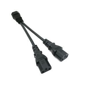 Câble d'alimentation avec séparateur de serveur et Y, cordon d'alimentation C14 à 2 <span class=keywords><strong>x</strong></span> C13 - Product Image 2