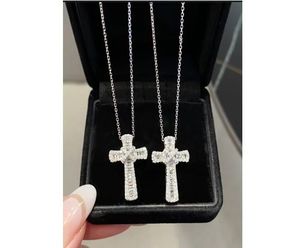 Xinfly 18k White Gold Diamond 0.42ct <b>Cross</b> Necklace - Product Image 1