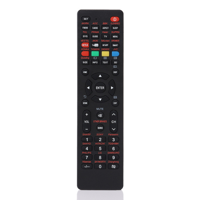 Cheap Price Black ABS Material Lightweight Portable CRC1130V Wireless Remote Control Factory for LCD Smart TV