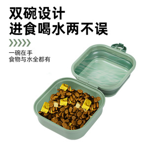 Pet Life - Tazón plegable de doble capa para gatos y perros, portátil, para uso en exteriores, plegable, a prueba de fugas, material de calidad alimentaria - Product Image 4