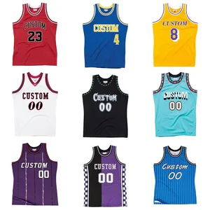 Wholesale high quality custom Embroidery nbaing best basketball jerseys design blank sublimation mesh uniform youth team 2024