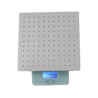 Pommeau de douche carré ultra-fin en acier inoxydable de 10-12 pouces avec fonction pluie et massage, à poignée unique, pour appartement et usage extérieur