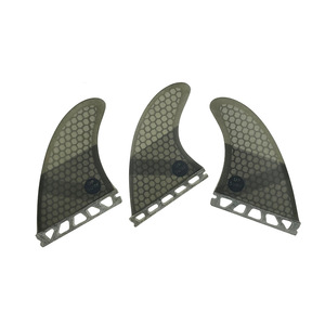 Juego de aletas para tabla de surf Upsurf K2.1 Honeycomb, color rojo, con un solo soporte, accesorios - Product Image 2