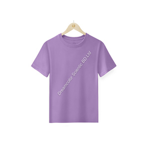 100% algodón manga corta cuello redondo alta calidad lavado ácido 250Gsm peso pesado logotipo personalizado camiseta en blanco para hombres de Bangladesh - Product Image 1