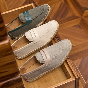 Nouvelles chaussures de pêcheur pour hommes, style moderne, chaussures paresseuses en lin, mocassins respirants pour le printemps et l'été. - Product Image 5