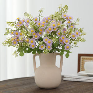 Artificial Chamomile Flowers Bouquet Orange Yellow Plastic Fabric High Simulation Natural Style Home Restaurant Decoration - Product Image 3