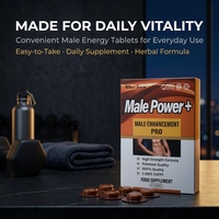 Comprimés d'amélioration masculine - Maca noire naturelle et L-Arginine avec Ginseng pour soutenir la libido, l'endurance, les performances et la gestion de l'énergie