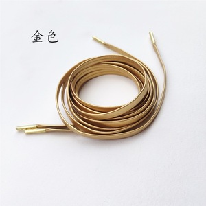 Lacets plats en cuir PU de 7 mm de large, style <span class=keywords><strong>AJ1</strong></span>, longueur 80-160 cm, avec embouts métalliques de qualité, <span class=keywords><strong>prix</strong></span> d'usine, personnalisables et tendance - Product Image 5