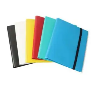 Custom Colorful PP Plastic Game PU Leather Trading Cards Collector Binders for Trading Cards