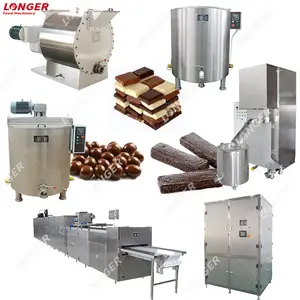 Industry Small Scale Chocolate Bar Casting Molding Making Equipment Machinery Chocolate Wafer Production Line