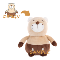 Peluche super douce personnalisée avec maille en nylon et broderie, peluche longue