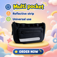 Sac Organisateur Universel pour Poussette Bébé en Polyester OEM avec Poche Zippée Amovible de Haute Qualité