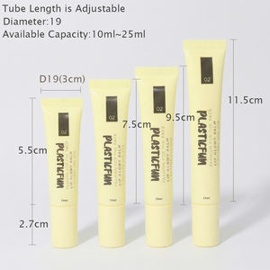 אריזת שפתון פלסטיק ליצירת שפתון לחות, שפופרת ליפ גלוס, סרום לטיפוח העור עם אפליקטור סיליקון בצורת דונאט, ממחסן עודפים. - Product Image 3