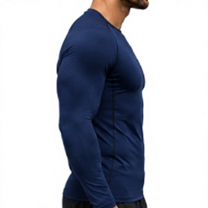 HAWK SPORTS INDUSTRIES Men Knitted Polyester Compression Long Sleeve Crew Neck Solid Quick Dry Sporty 140g Base <b>Layer</b> <b>Top</b> - Product Image 6