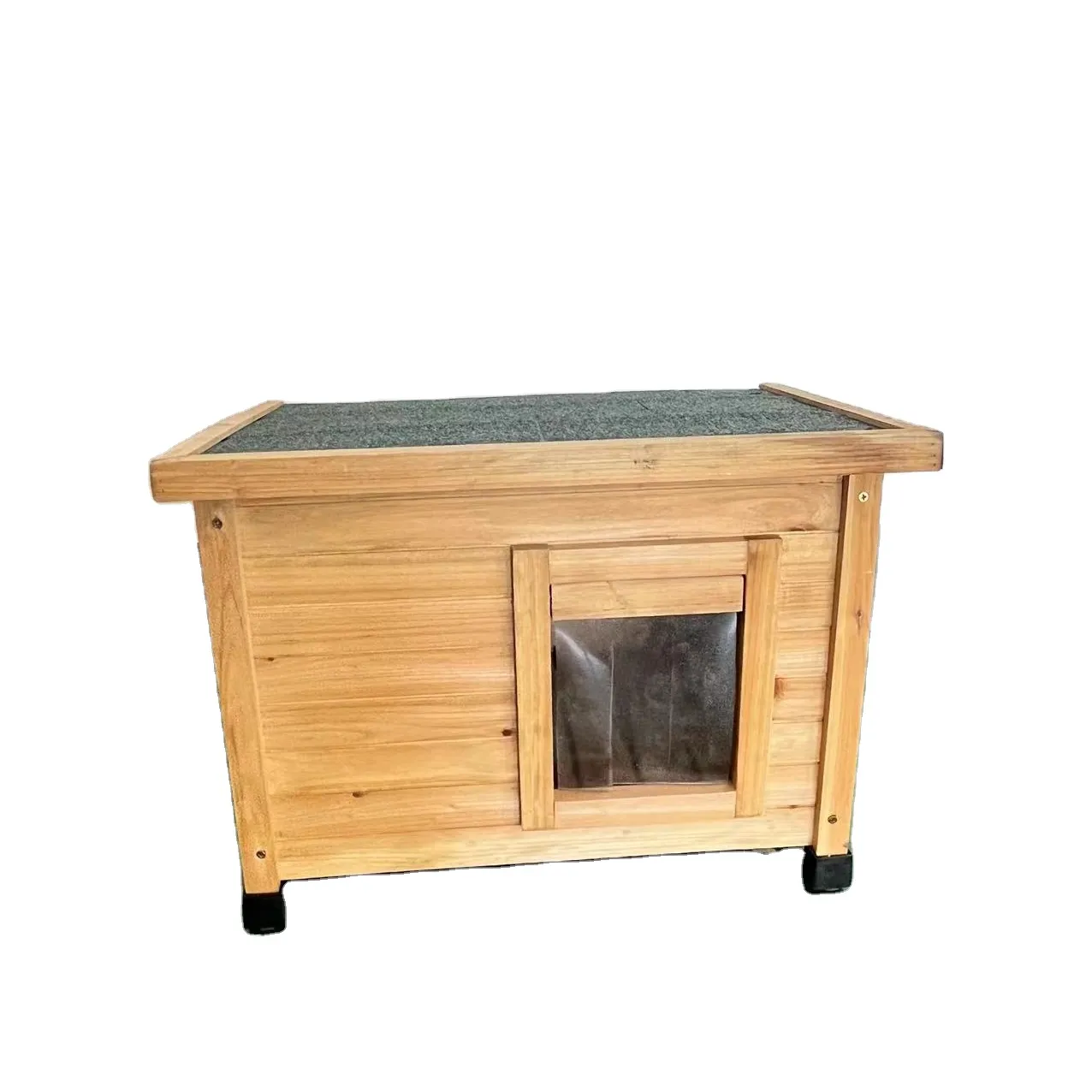 Miniventana de madera impermeable para mascotas, casa de nido de gato, para exteriores
