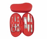 Ensemble de soins des ongles de qualité supérieure dans une pochette rouge