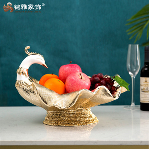 Moderna Statua di Pavone in Resina Dorata di Lusso con Vassoio <span class=keywords><strong>per</strong></span> Frutta Secca, Ornamento da Tavolo <span class=keywords><strong>per</strong></span> Decorazione <span class=keywords><strong>Casa</strong></span> - Product Image 3