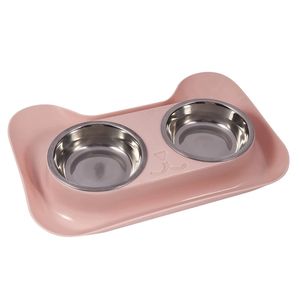 Werbeaktion Doppelhunde-Schüssel Universal Haustier-Fütterer Teddy-Lebensdose Edelstahl Katze Hundedose Katzen-Wasserdose - Product Image 5