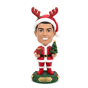 2026 US Cup Customized 3D Photo Resin Bobble Head Hand-Painted Soccer Player Ornament Team Logo Base Personalized Football Art