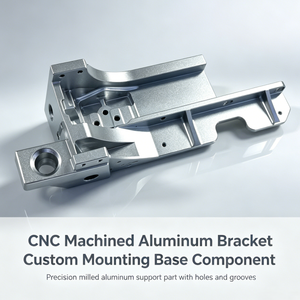 Soporte de Aluminio Fresado CNC de Precisión Personalizado con Orificios y Ranuras, Base de Montaje para Equipo Industrial Mecanizado a Medida - Product Image 2