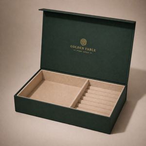 Boîte cadeau rigide magnétique avec logo personnalisé, doublure en éponge, laminage mat, emballage de luxe recyclable pour vêtements, t-shirts - Product Image 2