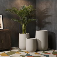 Pot de fleurs moderne en ciment, rond, grand, écologique, pour l'intérieur et l'extérieur, décoration de jardin, décoration de la maison