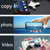 Clé USB multi-interface pour smartphones et ordinateurs, conçue pour la sauvegarde hors ligne de photos et de fichiers