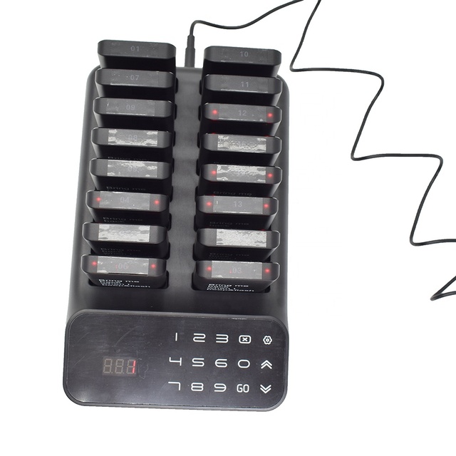 Three Digital Tube Display Calling System Wireless Food Buzzer Restaurant Pagers With Screen