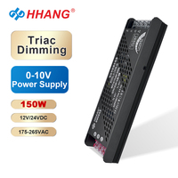 Alimentation LED intérieure 150W 0-10V Triac dimmable double sortie 12V 24V IP20 AC-DC