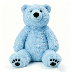Oso de Peluche Azul Claro, Oso de Peluche Azul, Juguete de Peluche Suave, Adorable Oso de Peluche Sentado - Product Image 1