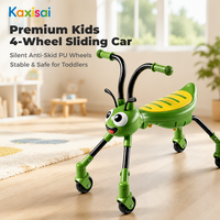 Trottinette d'équilibre professionnelle pour enfants, 4 roues, silencieuse, en EVA, trotteur bébé, vélo d'apprentissage, anti-retournement, porteur