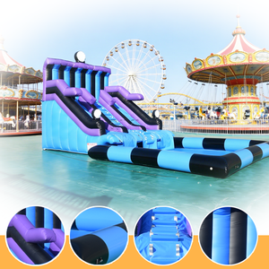 Customizable Outdoor Adult Commercial Giant Inflatable Water <strong>Slide</strong> Cheap Backyard Inflatable <strong>Slide</strong> with <strong>Swimming</strong> <strong>Pool</strong> - Product Image 4