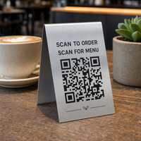 Numéro de table personnalisé en acier inoxydable 10x15cm, panneau en forme de A pour les tables de restaurant