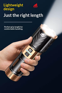 Linterna LED de Alta Potencia, <span class=keywords><strong>Linternas</strong></span> Tácticas Recargables, Linterna de Alto Lumen, Impermeable, para Camping, EDC, Mini Antorcha - Product Image 4