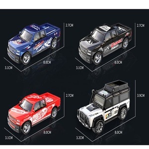 KK nouveau 2.4G Mini lumière Led moulé sous pression corps <span class=keywords><strong>Miniature</strong></span> en alliage de Zinc 1 64 radiocommande Mini RC camion avec remorque cadeau d'anniversaire pour enfant - Product Image 5