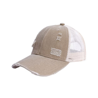 Topi Baseball Trucker Grosir Bahan Katun Bordir 3D Dicuci Bernapas Sporty Unisex Logo Custom