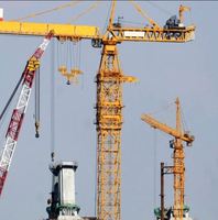Grue à tour à plateforme plate Zoomlion 12t de haute qualité R245-10RB, moteur haute puissance, hauteur de levage 70m, excellent moteur, roulement, boîte de vitesses