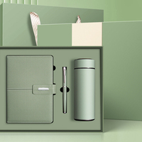 Coffret Cadeau de Carnets A5 en Cuir Personnalisables, avec Stylo et Gourde, pour Cadeaux d'Affaires Promotionnels en Gros
