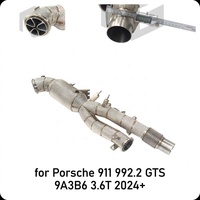 ING SUS304 Downpipe pour Porsche 911 992.2 GTS 9A3B6 3.6T 2024+ |   Débit élevé avec bouclier thermique complet – Vente en gros