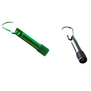 Mini lampe torche Columbia avec mousqueton, lumière LED blanche, alimentée par batterie 4,5 V, lampe torche de camping en plein air, porte-clés - Product Image 5