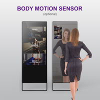 Espejo Mágico Inteligente con Pantalla LCD Táctil HD para Publicidad, Kiosco de Ejercicio y Entrenamiento, Espejo Virtual para Probarse Ropa