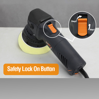 Polisseuse de voiture à double action MAXXT 710W 125 mm avec orbite de 12 mm, certifiée CE, 220-240 V