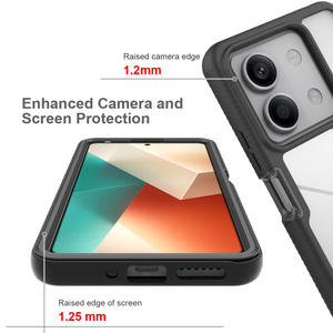 Chống sốc lai khó khăn Acrylic cứng PC trở lại mềm TPU khung trường hợp bìa với bên trong 4 góc Redmi lưu ý 13 5g - Product Image 5