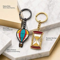 Porte-clés de voyage très populaire, motif timbre poste aérien, sablier, montgolfière, ornement décoratif en émail pour sac et voiture, porte-clés personnalisé