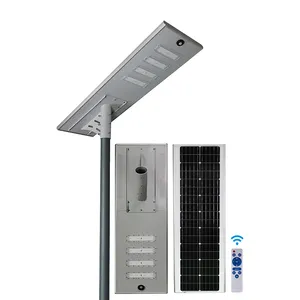 led all in one solar street light with remote outdoor 100w 150w waterproof Led solar powered lamp post street light